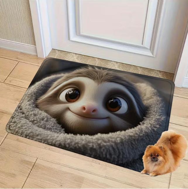 

Sloth Mats Illustrated Patterns Home Carpets for Doorways and Entrances Easy To Clean Durable and Home Decorative Rugs 40cm x 60cm