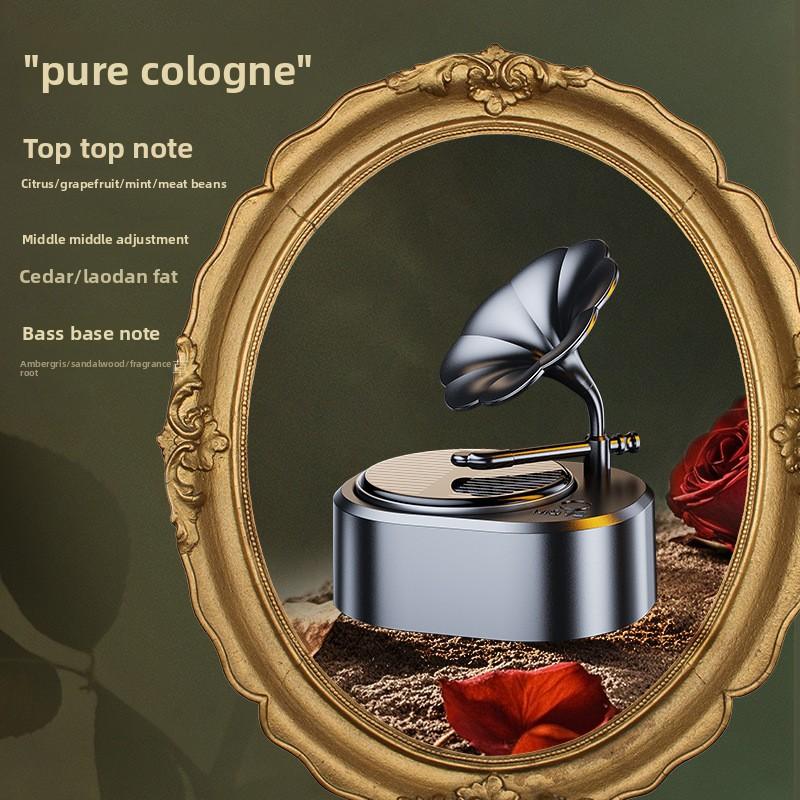 Solar Air Freshener Car Solar Power Aromatherapy Diffuser Fragrance Diffuser Rotating Phonograph Decor For Interior Dashboard