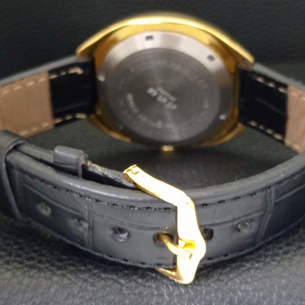 VINTAGE HMT KANCHAN 6501 AUTOMATIC INDIAN MENS GOLDEN COLOR DIAL WATCH A441013-4 HT-a441013