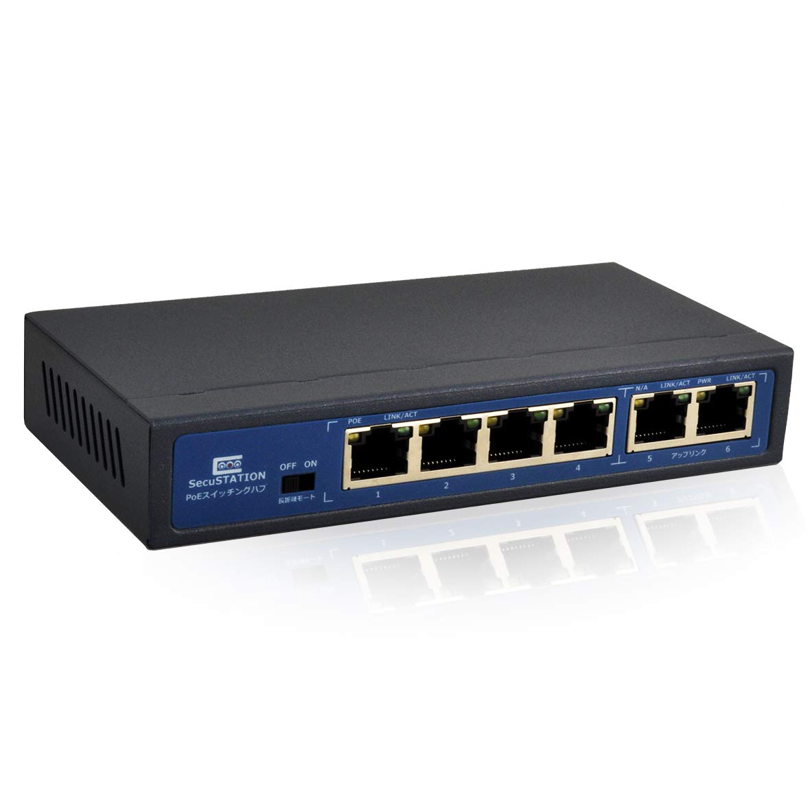 

SecuSTATION Switching Hub PoE Hub Japanese Manufacturer PoE Power Supply Compatible Maximum 250m 4 Ports 10/100Mbps SC-PSH42