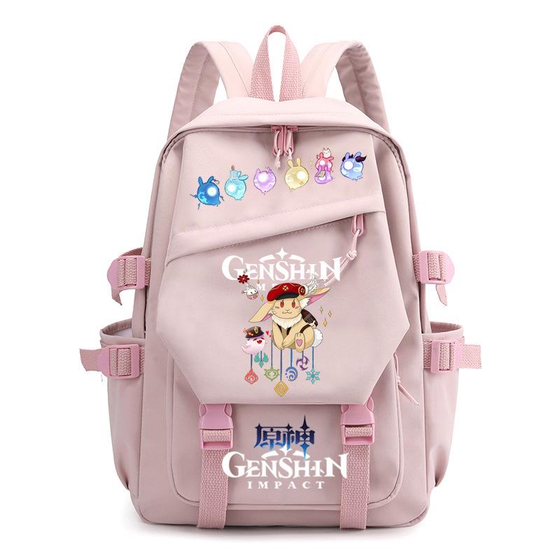 Mochila Escolar Estudante Viagem Caderno Presente para Crianças Bolsa Genshin Impact