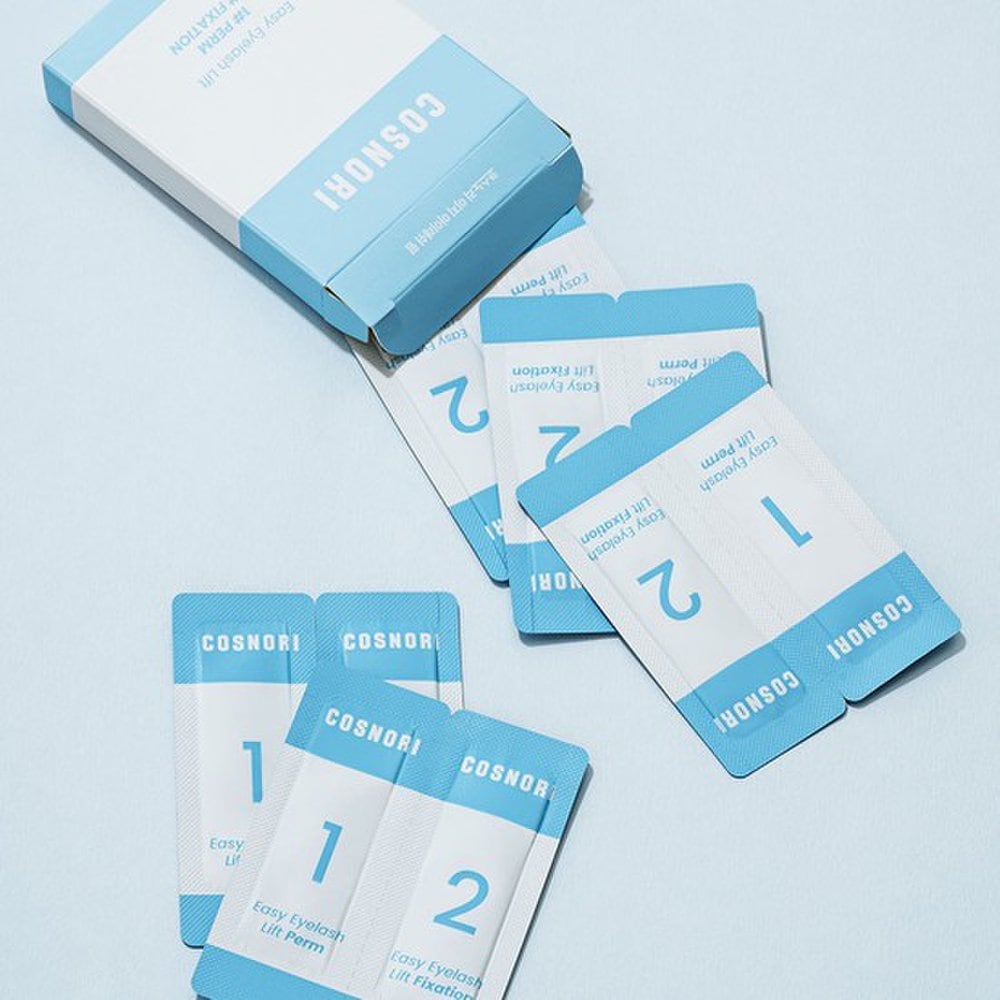 Easy Eyelash Perm Kit 5 Times 1st 0.7ml X 5 / 2nd 0.7ml X 5 / Wax 10ml