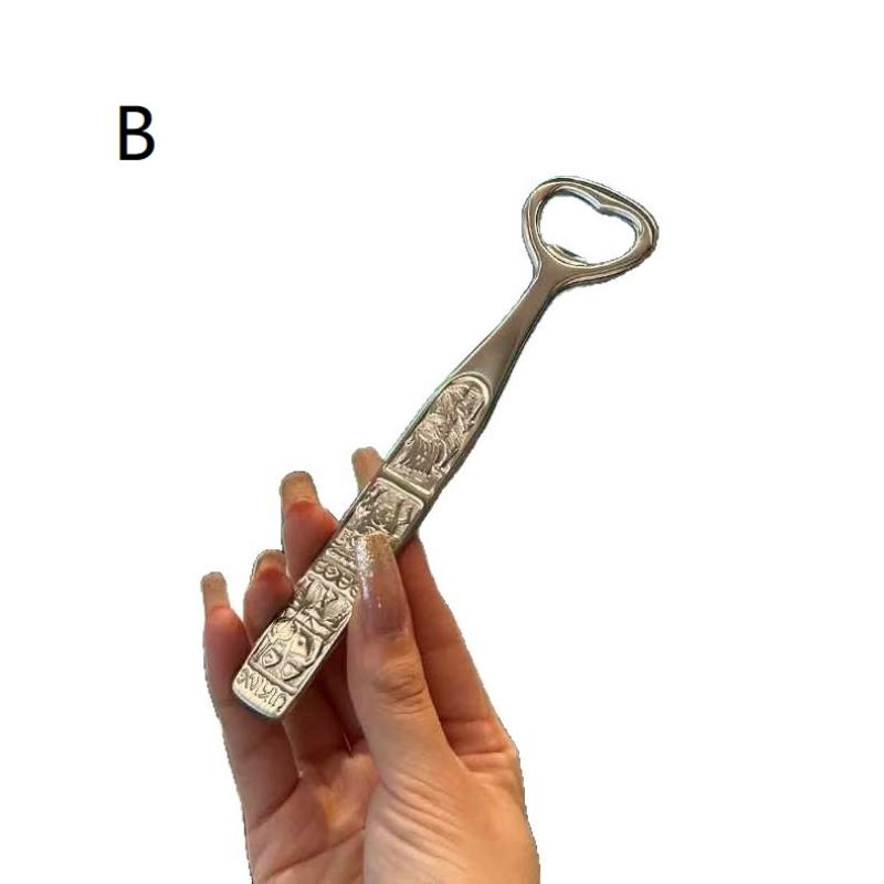 Robuster gehämmertes Edelstahl Flaschenöffner Eleganter Hebelmechanismus mit Hammerstruktur