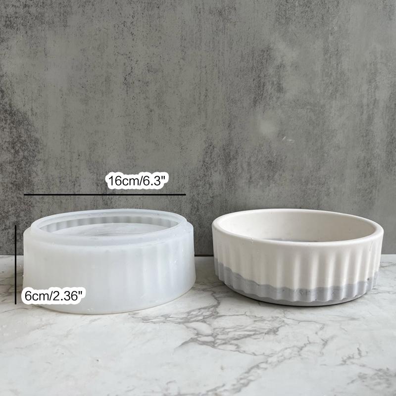 Silicone Resin Flower Pot Molds DIY Stripe Mold Resin Casting Mold Silicone Resin Casting Mold to Make Mini Flower Pot