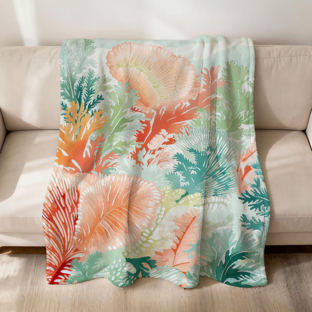 Fashion Vibrant Floral Modern Art Flannel Soft Warm Plush Blanket For Sofa Living Room Pet Hogar Bedroom Gift Home Car Portable