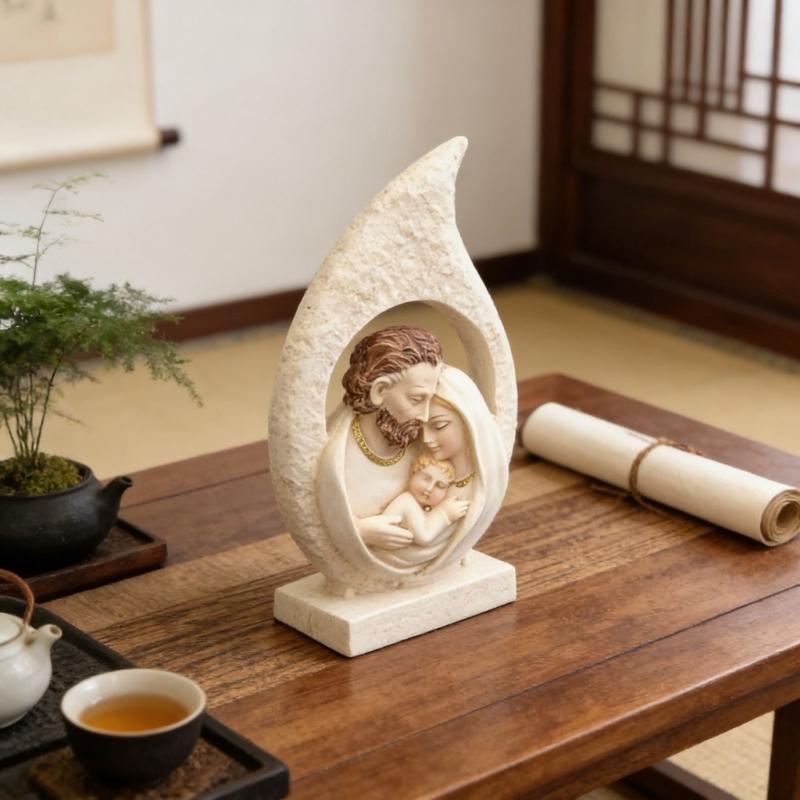 Christmas Nativity Figurines Holy Family Figure Nativity Figure,Table Ornament Religious Christmas Decors for Bedrrom