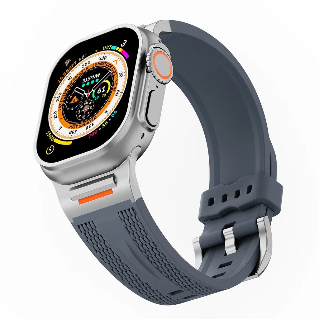 3 Style New Sport Band For Iwatch Ultra 3/2 49mm 42 44 45 46mm Silicone Strap For Apple Watch Series 11 10 9 8 7 6 SE3 Bracelet
