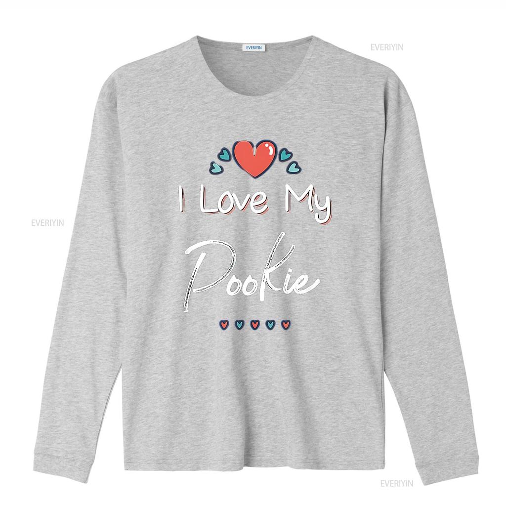Mens I Love My Pookie Cute Mothers Day T Shirt Black 2X Large vintage Washed Casual streetwear Slightly Soft Comfortable homme