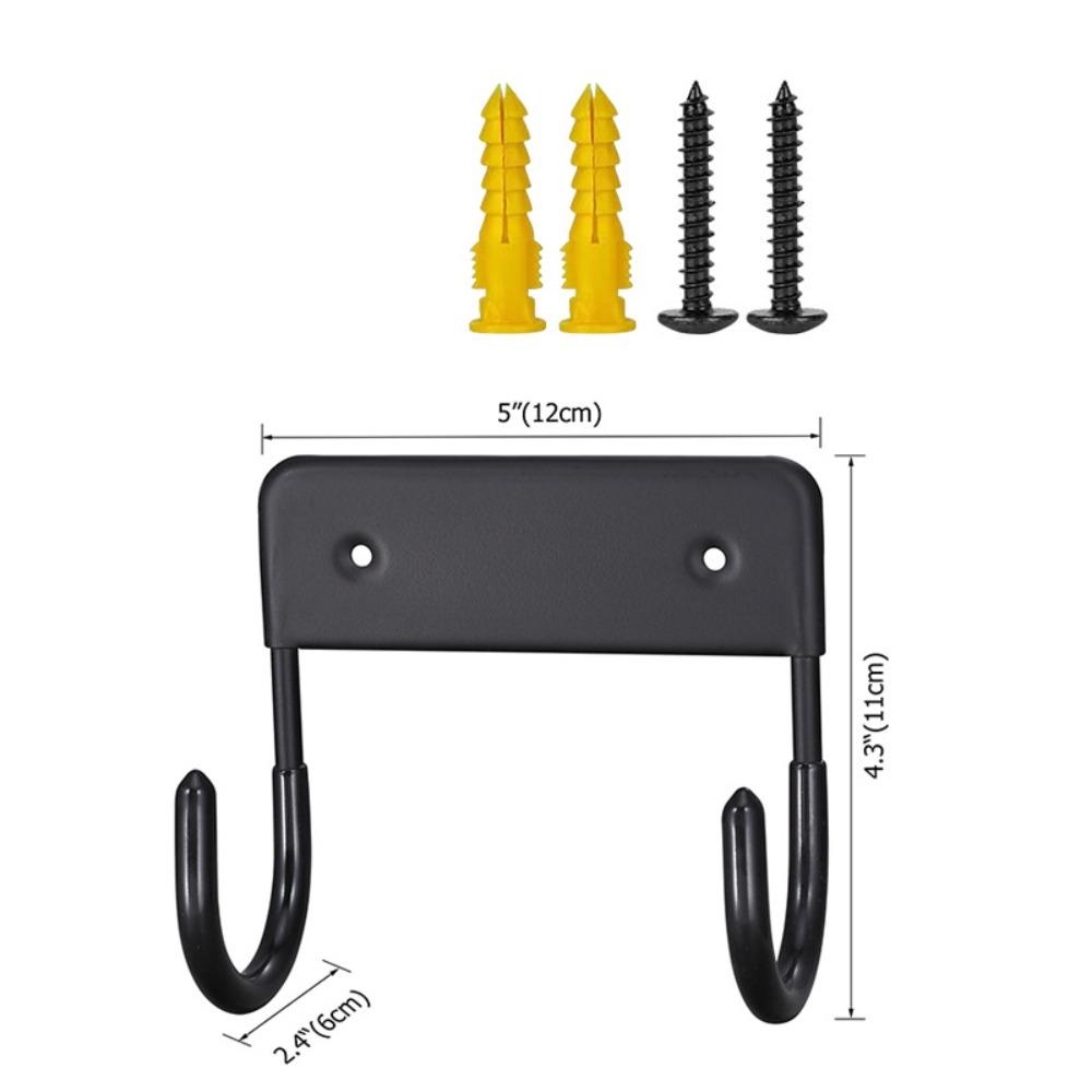 Space Saving Iron Board Wall Mount Dual Hooks Iron Board Holder  Laundry Room Storage