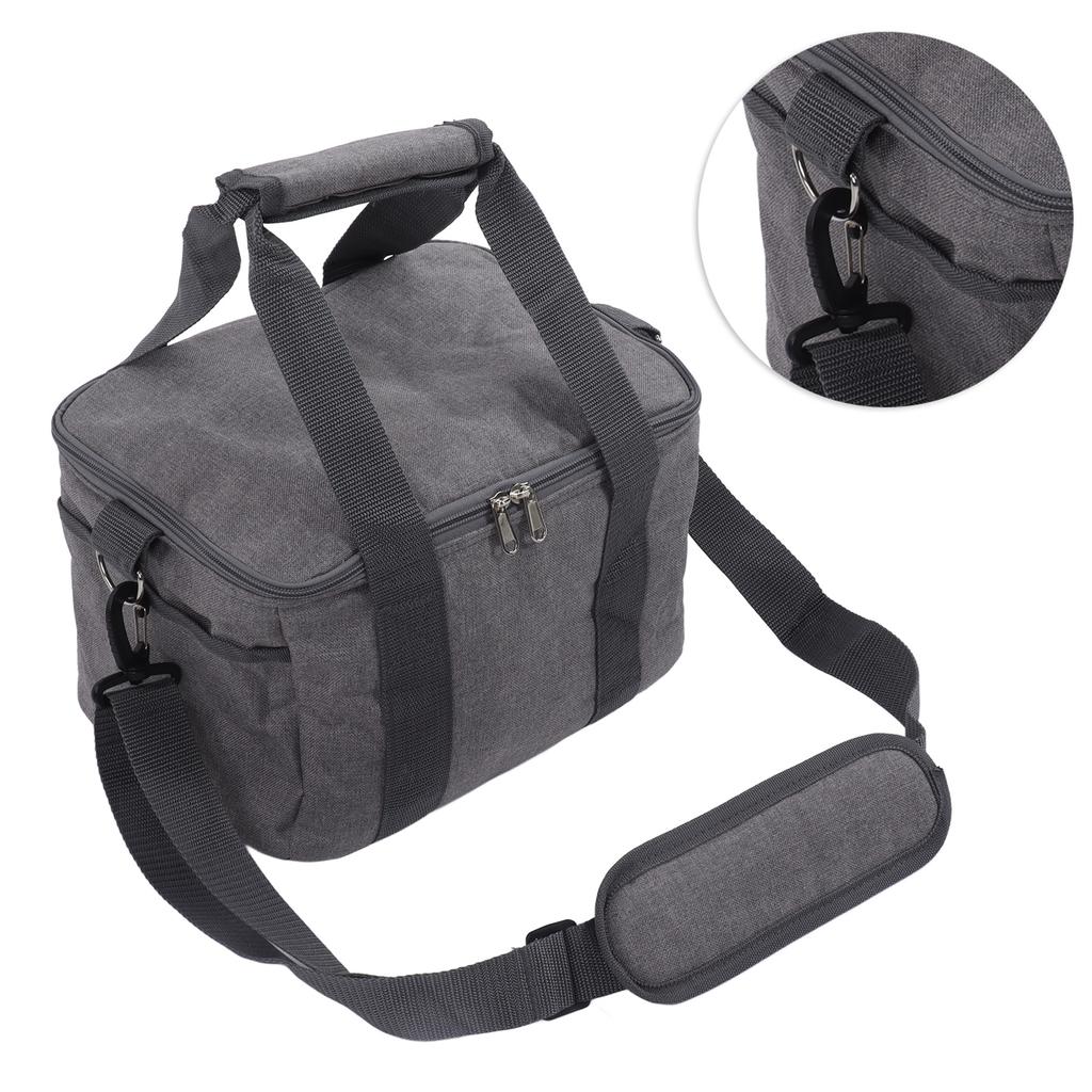 Cooler Bags Insulated Grey Oxford Cloth Retractable Straps Large Capacity Waterproof Cooling Double Ended Zipper Bag