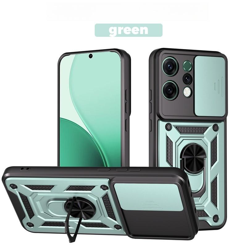 Armor Funda For Oppo Reno 14 Pro 14F 5G Case Slide Camera Protection Ring Holder Phone Cover Reno14 F 14pro 5G Shockproof Coque