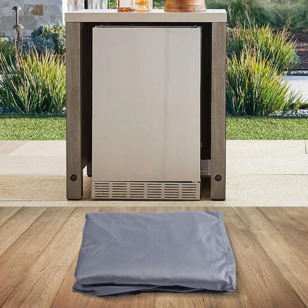 Outdoor Protection Black Freezer Cover Designed for Standard Sizes 7 0 Cu Ft