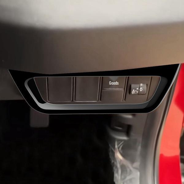 Bright Black ABS Multifunction Button Decor Frame Sticker for Honda