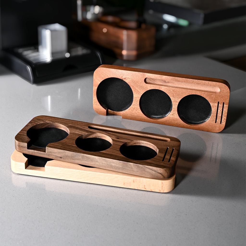 51MM 54MM 58MM Coffee Tamper Mat Station Stand Portafilter Holder Support Base Rack Walnut For Espresso Accessories Barista Tool