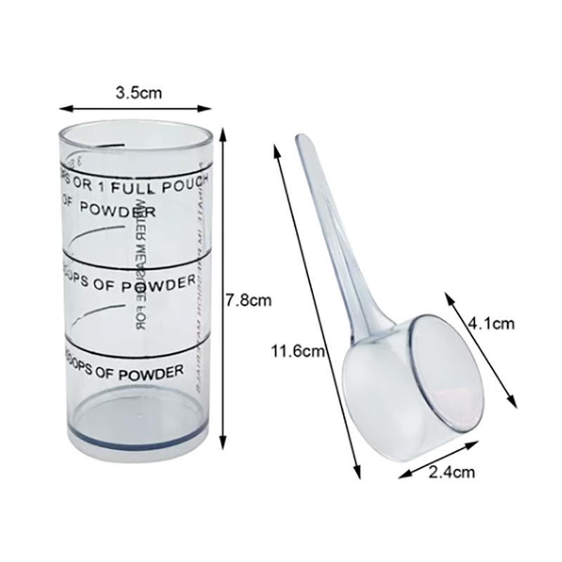 Cucchiaio dosatore in plastica per alginato dentale, misurino per materiale da impronta orale da laboratorio dentistico, tazza per miscelazione, strumenti di misurazione per polveri