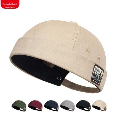 Unisex Retro Koreanische Hip-Hop Krempenlose Melonenhautkappe