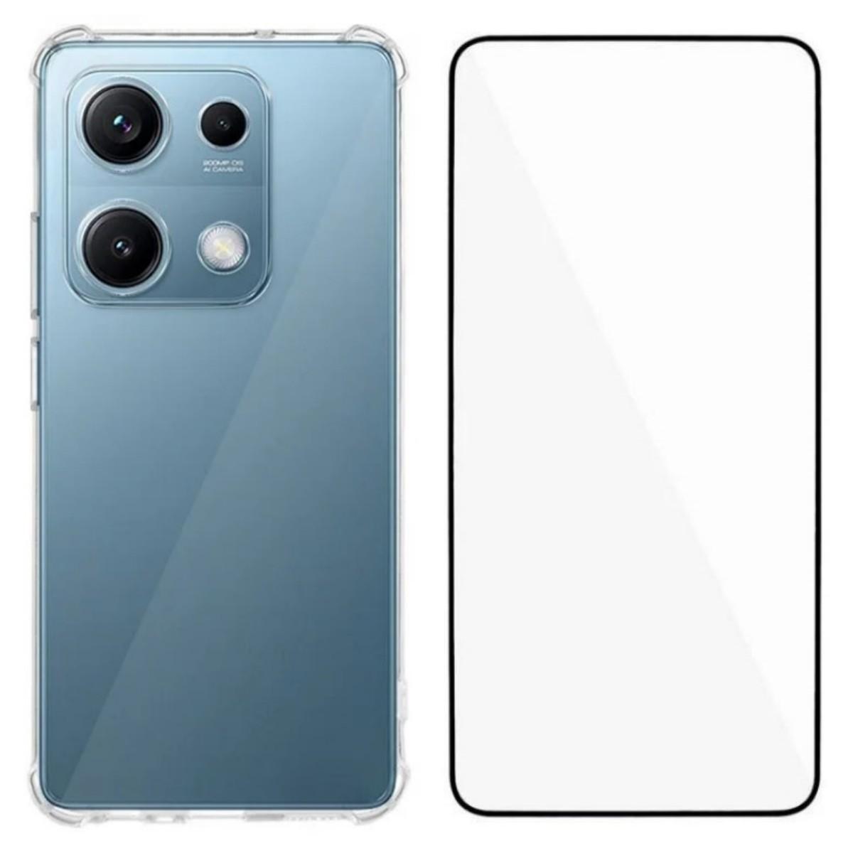 

Для Xiaomi Redmi Note 14S 4G TPU Чехол WANLONFENG WL3 Серии 1.5мм Чехол для телефона с Защитной Пленкой из Закаленного Стекла Transparent