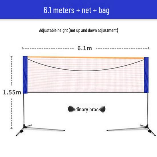 Portable Foldable Badminton Net Stand for Indoor/Outdoor Use