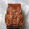 Retro Crazy Horse Leder Rucksack für Herren Lässig Britisch Trendig Schicht Rindsleder Rucksack Einfacher Kordelzug Leder Computertasche