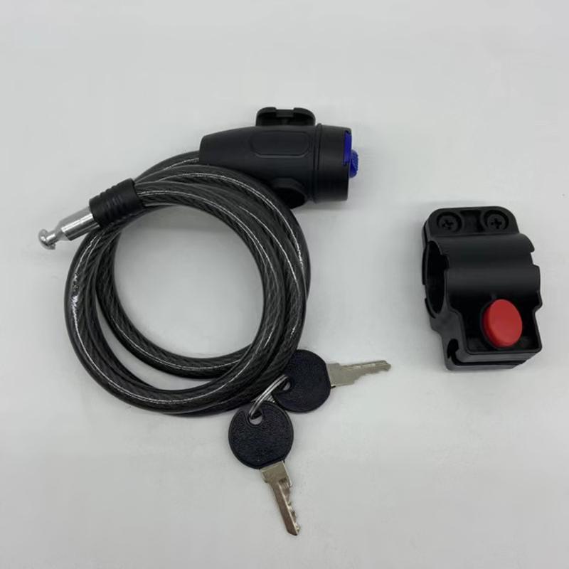 Univerzální zámek na motocykl Pás proti krádeži 2 klíče pro bezpečnost na kole Ocelové lano Kabel Přenosný elektrický zámek na vozidlo Kabelový zámek