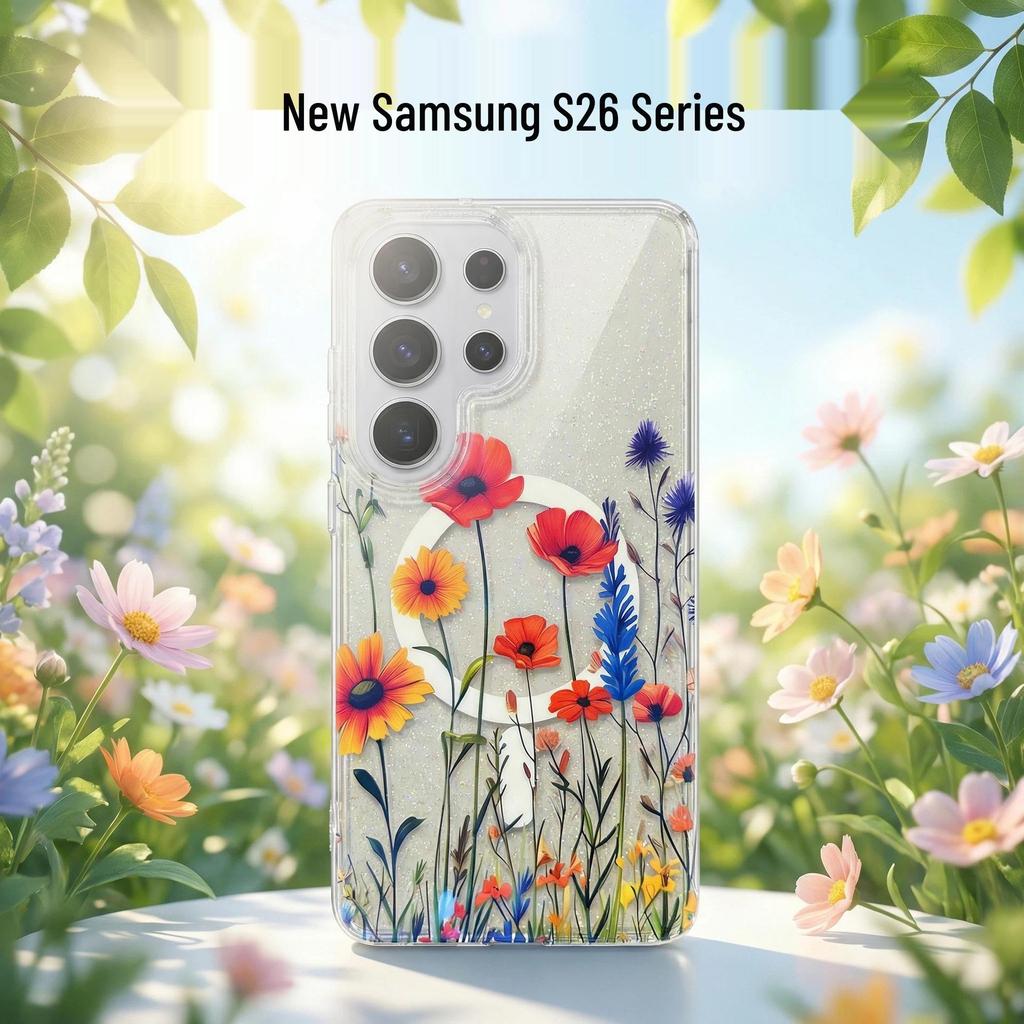 Capa Rígida Magnética Samsung S26 Ultra Série Selva Luz Azul