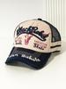 Unisex Bull Head Embroidered Mesh Baseball Cap