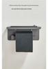 Gunmetal Grey Stainless Steel Wall-Mounted Toilet Paper Holder with Storage Rack