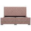 Pink Velvet Bed Frame 140 x 200 cm