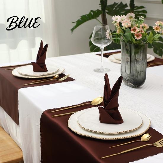 Scalloped Edge Napkins Satin Napkin Solid Color Glossy Cloth 17x17 Inch Commercial Grade Reusable Silky Dinner Napkin for Weddings Parties