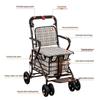 Foldable Mobility Scooter: Pushable & Rideable Elderly Walker with Four Wheels, Portable Shopping Assistant