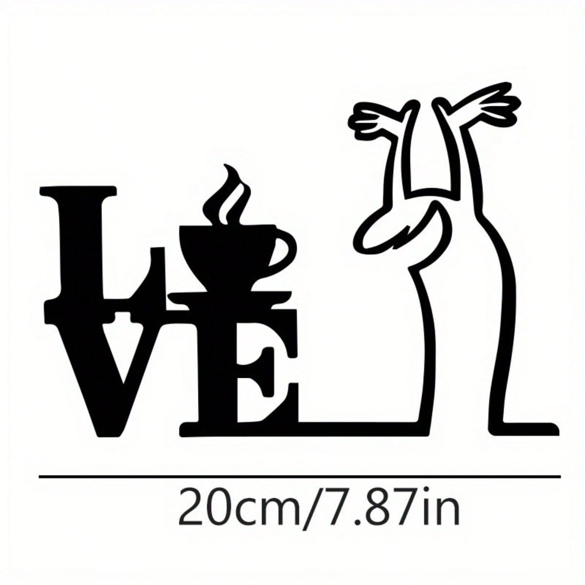 1PC Love Metal Wall Art Vintage Cast Iron Decor for Living Room Office Cafe Home Gift