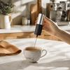 Silver Black Color Electric Milk Frother Mini Drink Mixer  Protein Powder Milkshake