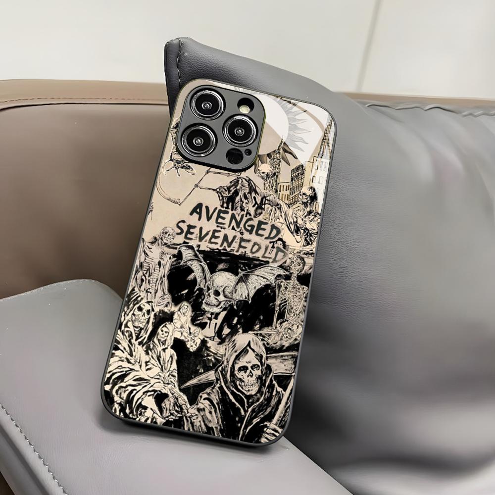 A-Avenged Sevenfold Phone Case for Iphone 17 Air 16 15 14 12 11 13 Pro Max Mini X Xr Xs Puls Black Glass Cover