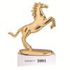 Creative Resin Gold Jumping Horse Sculpture Handicraft Entrance Living Room Ornaments Art Animal War Horse Statue Interior Decor