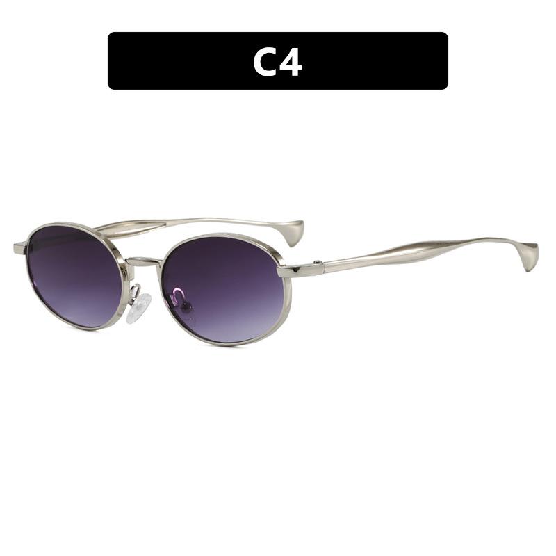 

Metal Steampunk Luxury Brand Designer Oval Sunglasses Women For Men 2026 New Vintage Sun Glasses Small Frame Eye Glasses UV400 серебряный серый
