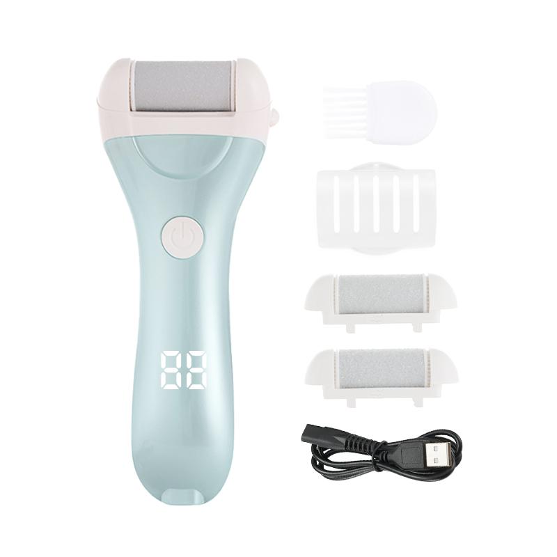 HOMEFISH Electric Pedicure Foot USB Rechargeable Power Display Grinding Exfoliator Replacement Heads For Heel Callus Remover