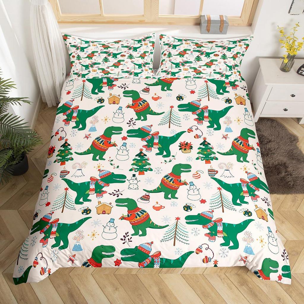 Christmas Car Down Comforter Set Bedding Set 3-piece Duvet Cover Set