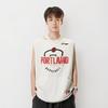 Li Ning Sports Basketball Series Letter Print Sleeveless Hoodie Men Hoodies Off-White AWDR351-2