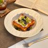 LISM White Ceramic 9.5-inch Salad Soup Bowl