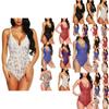 Women Lace Stretch Bodysuit Lingerie Sleeveless V Neck Top Jumpsuit S3xl Vest