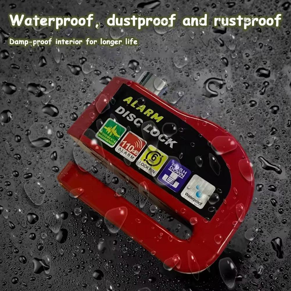 Motorcycle Anti-theft Lock Police Disc Brake Lock Safety Motorcycle Wheel Disc Padlock Waterproof Bicycle Anti-theft
