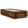 Bed Frame Smoked Oak 100x200 Cm Particleboard