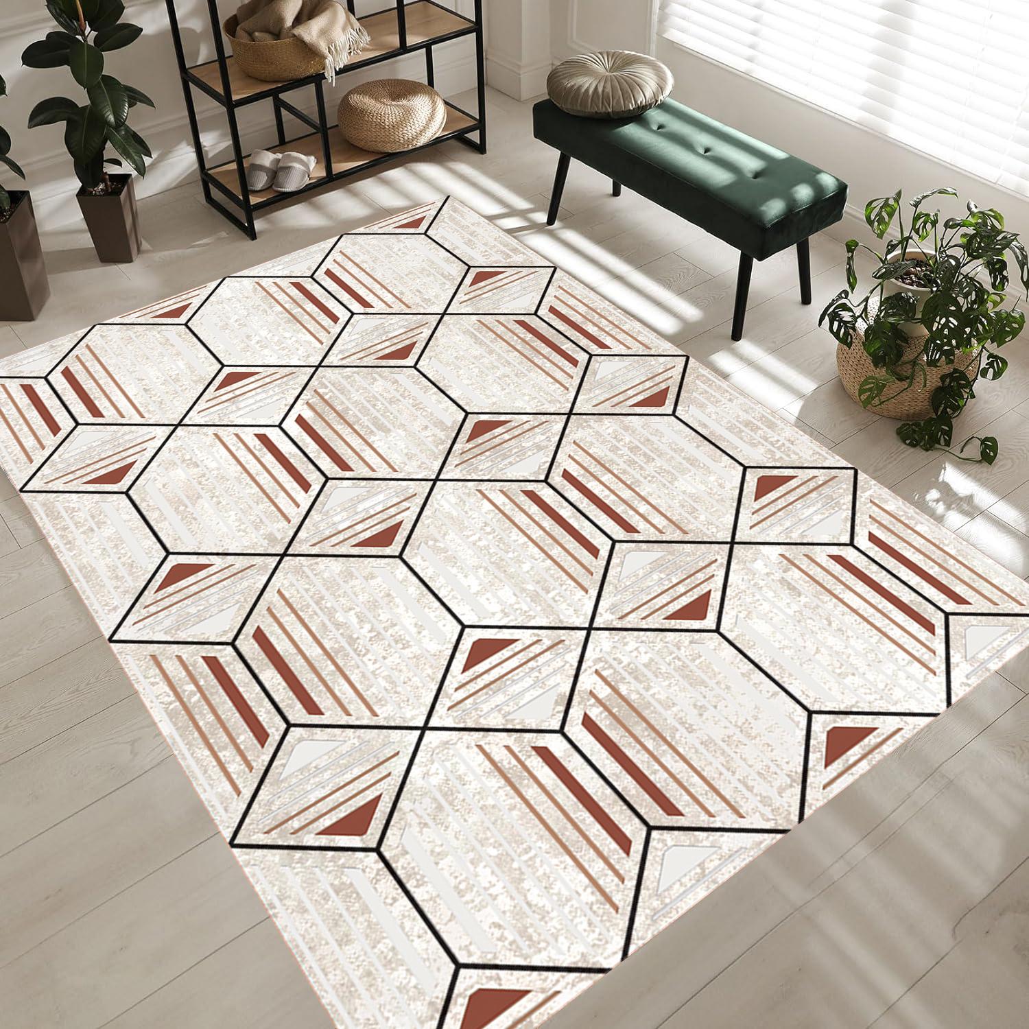 

Rovigo Home Washable Printed Carpet RVG0874-FNL84 50x80 красный