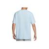 Nike Logo Round Neck Loose T-Shirt Men Tops Sky-Blue HV1672-441