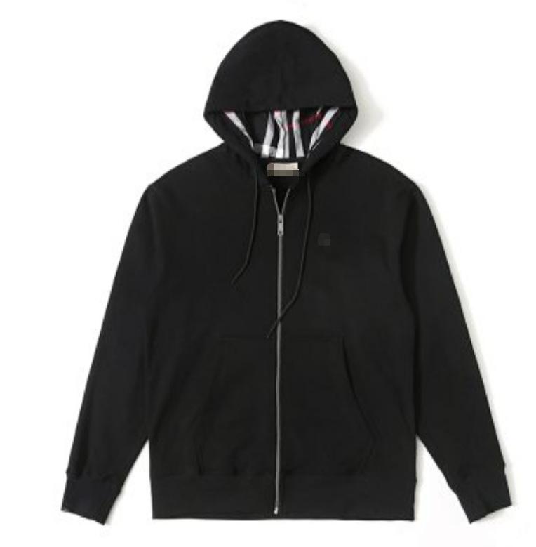 High-Quality British Style Hooded Men's Sweatshirt with Embroidered Logo - European Sizes, Autumn/Winter Jacket