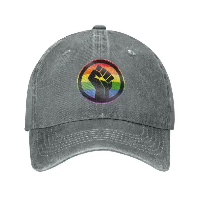 Custom Cotton Black Fist Pride Baseball Cap Hip Hop Men Womens Adjustable Dad Hat Autumn