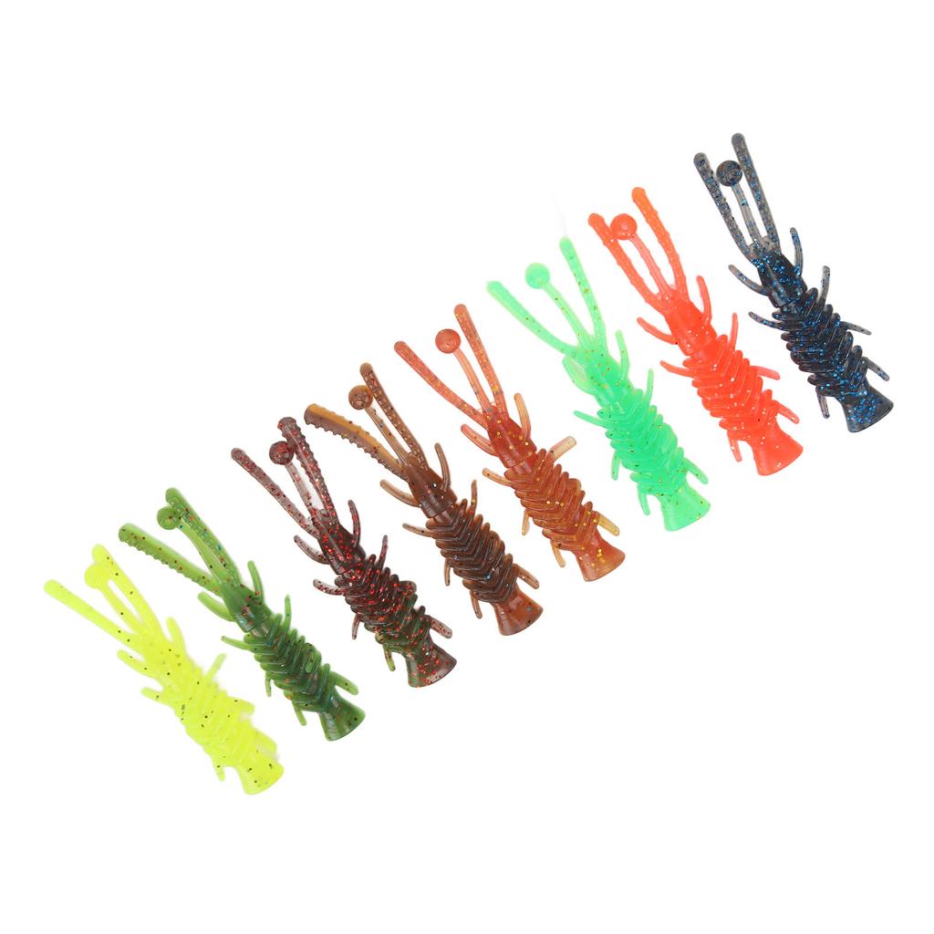 5 Packs Floating Soft Shrimp Bait 6.3cm 2.1g Soft Silicone Lure for Fresh Water Sea Fishing