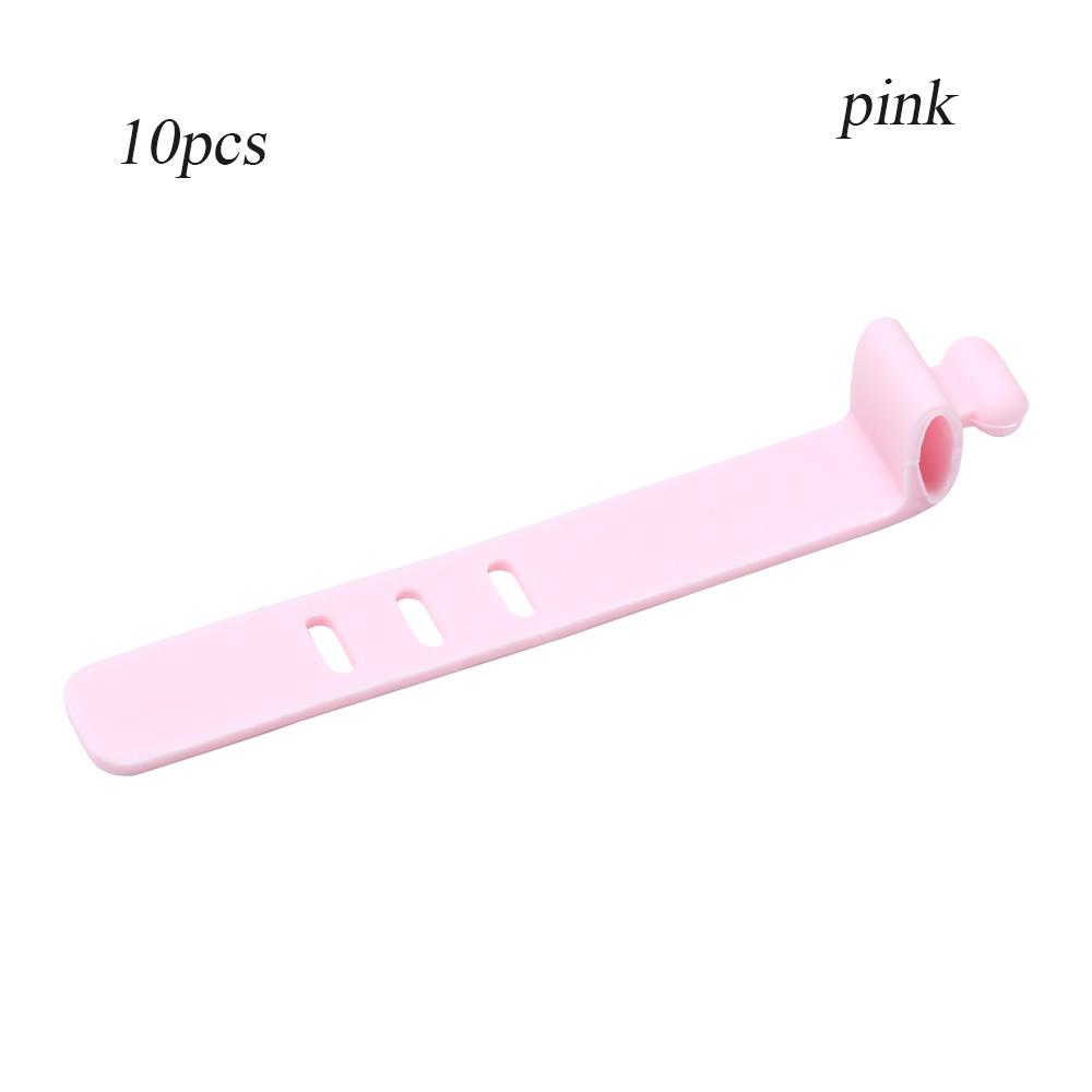 10pcs Soft Headphones Storage Holder Cable Winder Earphone Cable Ptotector Cord Clip USB Wire Tie