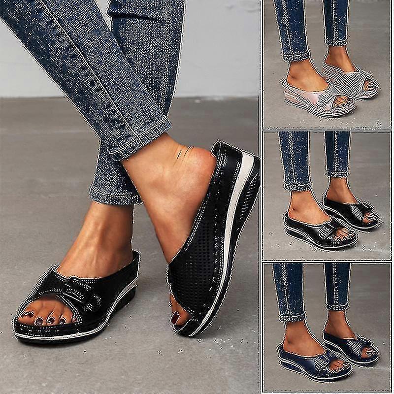 Sandali Ortopedici Morbidi con Supporto per Arco Plantare Scarpe con Zeppa Piattaforma da Donna Traspiranti