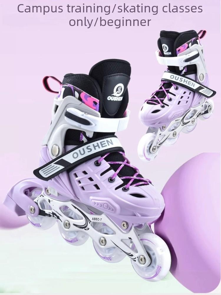 Adjustable Size Hard Shell Ice Skates for Adults and Women, Roller Skates for Boys and Students, Beginner Set for Ice Skating and Roller Skating
